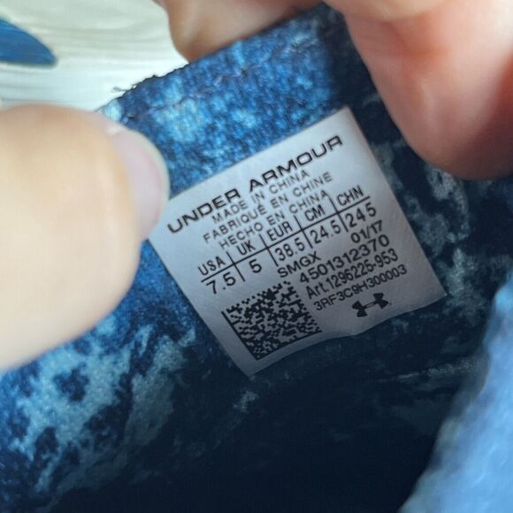 Under Armour Womens Size 7.5 UA Street Precision Low Luxe Blue 1296225-953 light - Picture 10 of 10